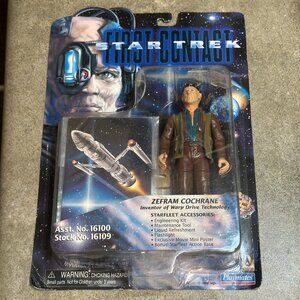Star Trek‎ Zefram Cochrane First Contact Action Figure Playmates 1996 New Sealed